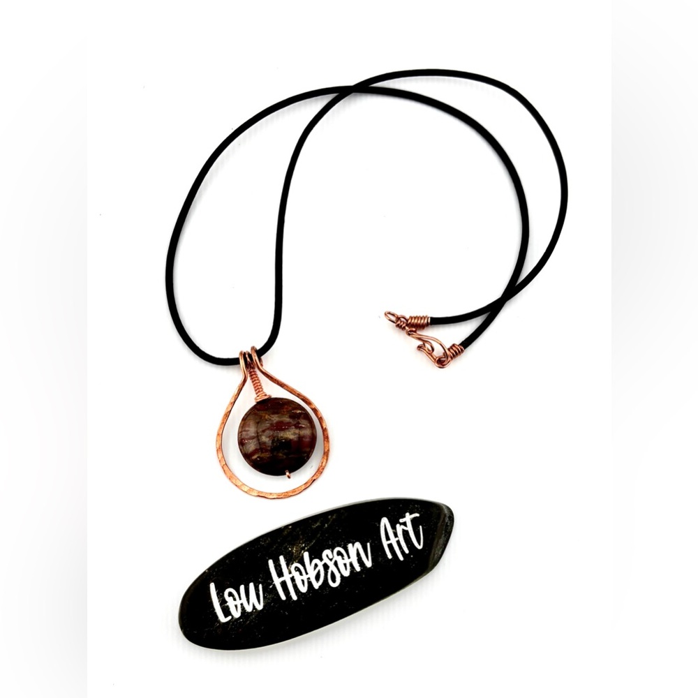 HAND CRAFTED Jasper Unisex Modern Pendant Necklace, Handmade Jewelry, Man Woman